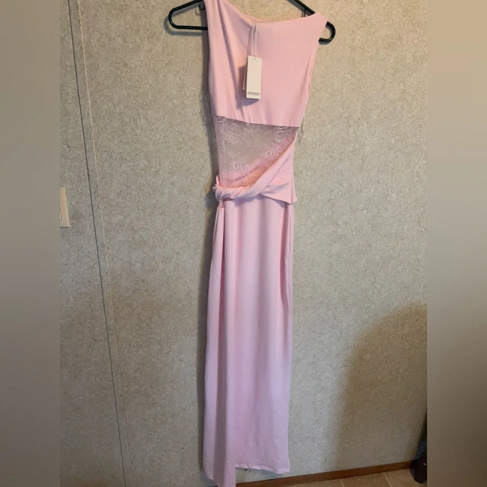 Peppermayo Blush Lace Panel Slip Dress - Picture 7 of 8